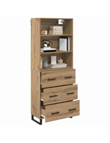 Credenza con cassetto Rovere artigianale 69,5 x 34 x 180 cm