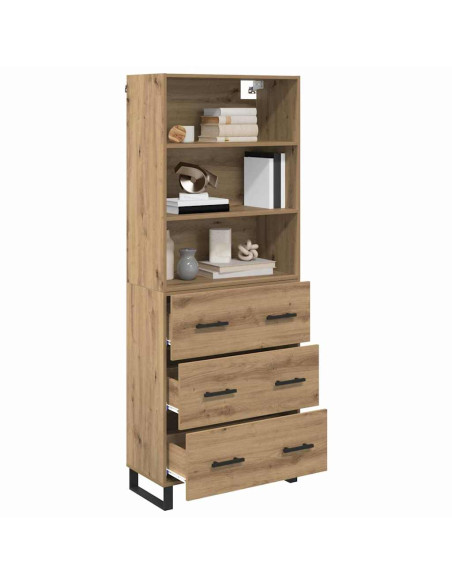 Credenza con cassetto Rovere artigianale 69,5 x 34 x 180 cm