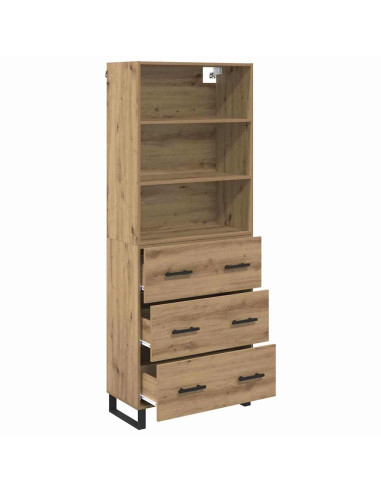 Credenza con cassetto Rovere artigianale 69,5 x 34 x 180 cm