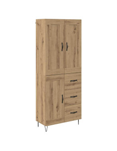 Credenza con cassetto Rovere artigianale 69,5 x 34 x 180 cm 2