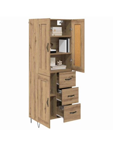 Credenza con cassetto Rovere artigianale 69,5 x 34 x 180 cm