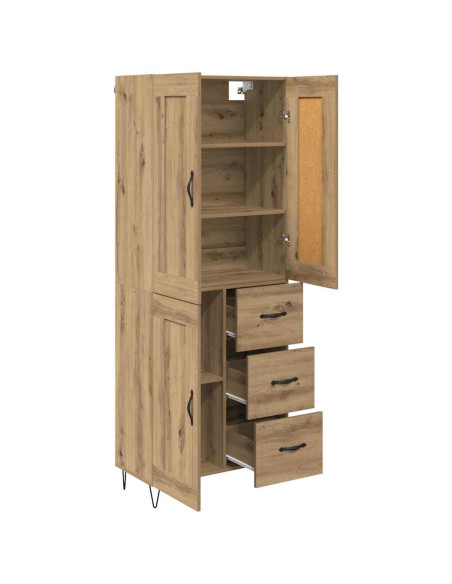 Credenza con cassetto Rovere artigianale 69,5 x 34 x 180 cm