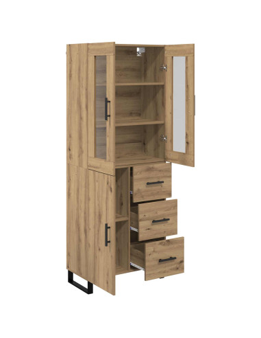 Credenza 2 pcs Rovere artigianale Legno multistrato