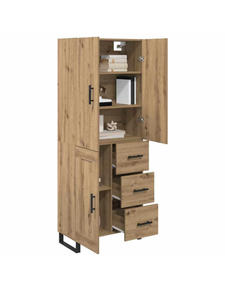Credenza 2 pcs Rovere artigianale 69,5 x 34 x 180 cm