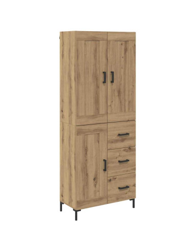 Credenza 2 pcs Rovere artigianale Legno multistrato