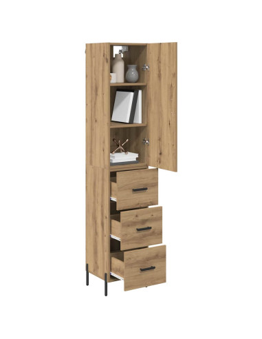 Credenza con cassetto Rovere artigianale 34,5 x 34 x 180 cm