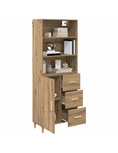 Credenza con cassetto Rovere artigianale 69,5 x 32,5 x 180 cm