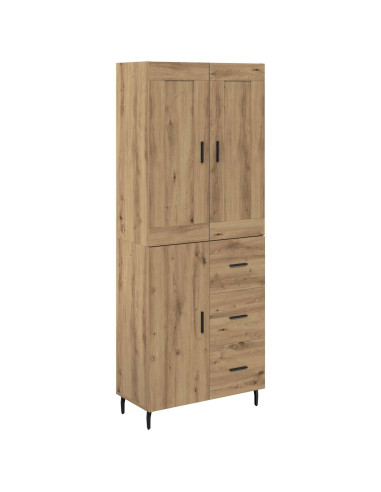 Credenza 2 pcs Rovere artigianale Legno multistrato