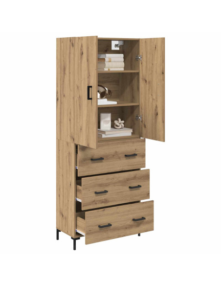 Credenza con cassetto Rovere artigianale 69,5 x 34 x 180 cm