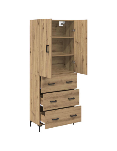 Credenza con cassetto Rovere artigianale 69,5 x 34 x 180 cm