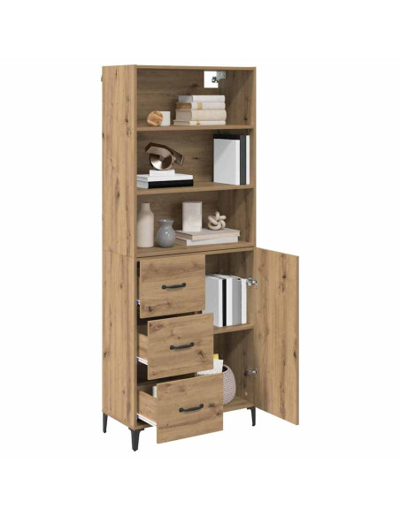 Credenza con cassetto Rovere artigianale 69,5 x 34 x 180 cm