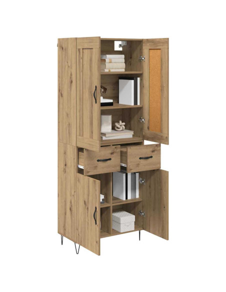 Credenza con cassetto Rovere artigianale 69,5 x 34 x 180 cm