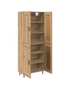Credenza 2 pcs Rovere artigianale Legno multistrato 2