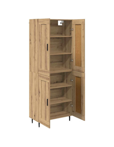Credenza 2 pcs Rovere artigianale Legno multistrato
