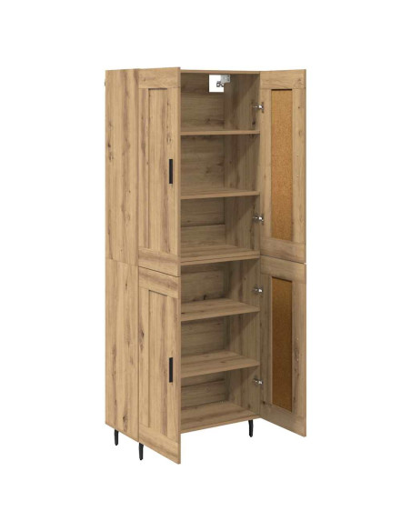 Credenza 2 pcs Rovere artigianale Legno multistrato