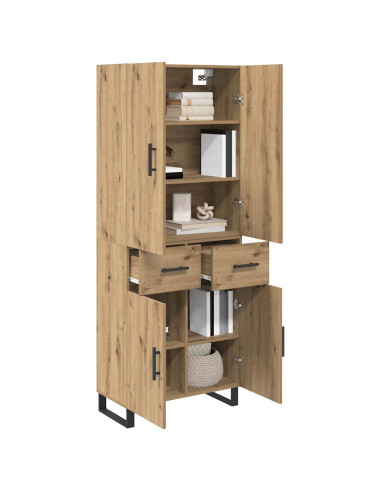 Credenza 2 pcs Rovere artigianale 69,5 x 34 x 180 cm