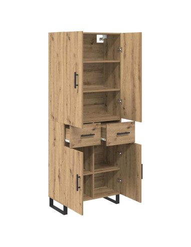 Credenza 2 pcs Rovere artigianale 69,5 x 34 x 180 cm