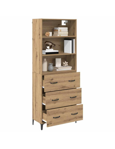 Credenza con cassetto Rovere artigianale 69,5 x 34 x 180 cm