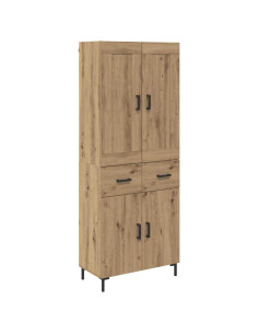 Credenza 2 pcs Rovere artigianale Legno multistrato 2