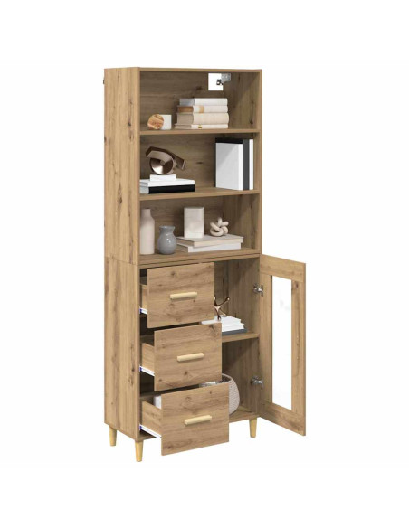 Credenza con cassetto Rovere artigianale 69,5 x 34 x 180 cm