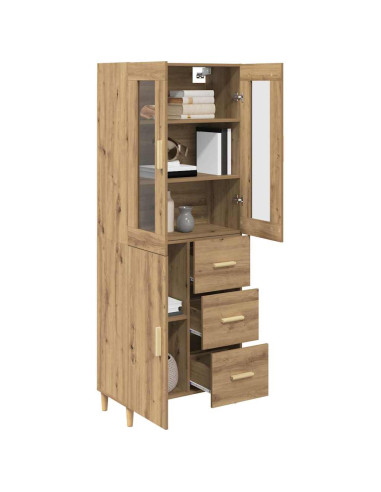 Credenza con cassetto Rovere artigianale 69,5 x 34 x 180 cm