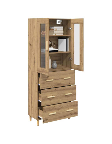 Credenza con cassetto Rovere artigianale 69,5 x 34 x 180 cm