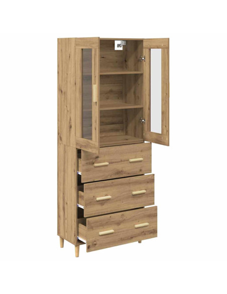 Credenza con cassetto Rovere artigianale 69,5 x 34 x 180 cm