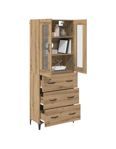 Credenza con cassetto Rovere artigianale 69,5 x 34 x 180 cm