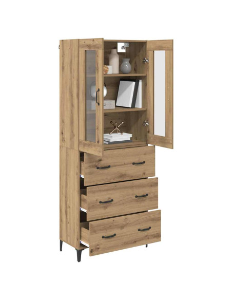 Credenza con cassetto Rovere artigianale 69,5 x 34 x 180 cm