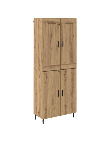 Credenza 2 pcs Rovere artigianale Legno multistrato