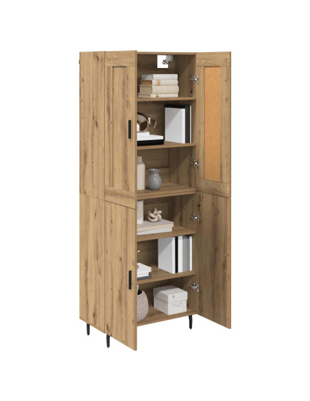 Credenza 2 pcs Rovere artigianale Legno multistrato