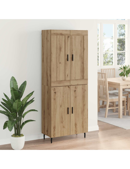 Credenza 2 pcs Rovere artigianale Legno multistrato