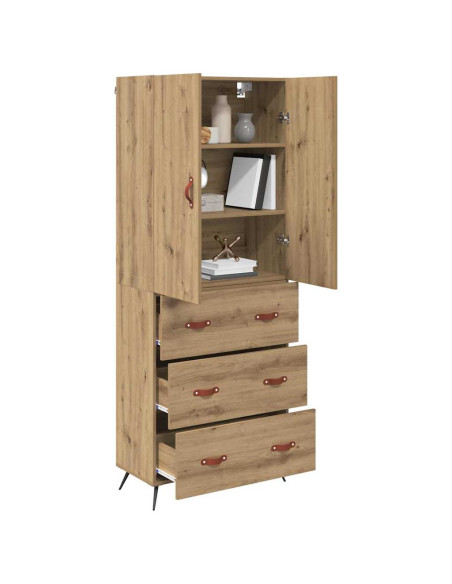 Credenza con cassetto Rovere artigianale 69,5 x 34 x 180 cm