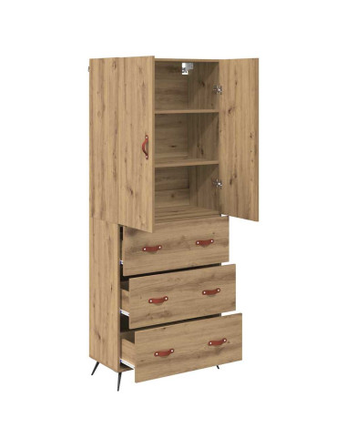 Credenza con cassetto Rovere artigianale 69,5 x 34 x 180 cm