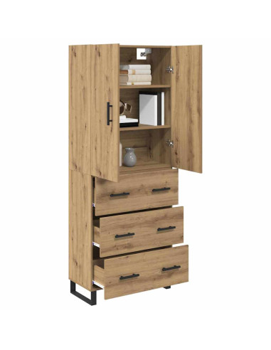 Credenza 2 pcs Rovere artigianale 69,5 x 34 x 180 cm