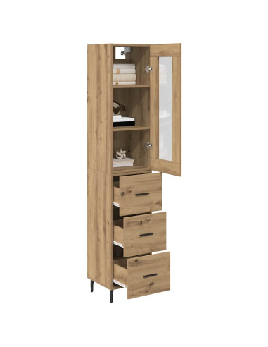 Credenza con cassetto Rovere artigianale 34,5 x 34 x 180 cm