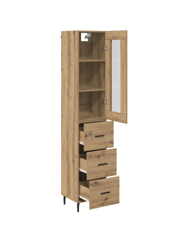 Credenza con cassetto Rovere artigianale 34,5 x 34 x 180 cm