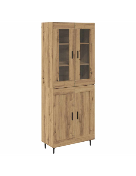 Credenza 2 pcs Rovere artigianale Legno multistrato
