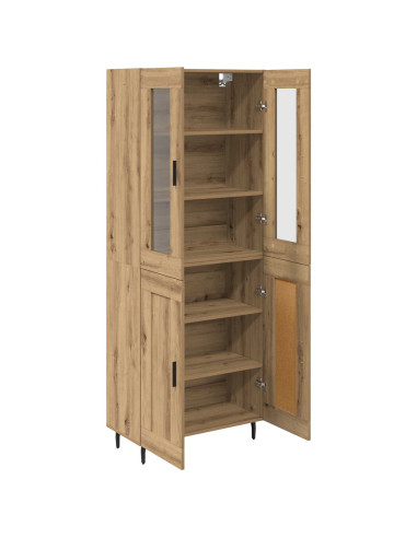 Credenza 2 pcs Rovere artigianale Legno multistrato