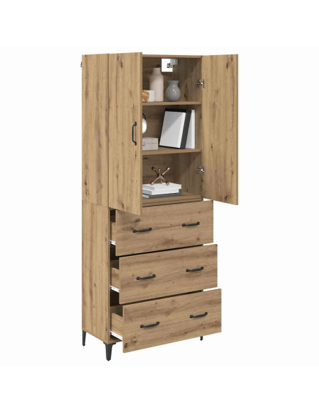 Credenza con cassetto Rovere artigianale 69,5 x 34 x 180 cm