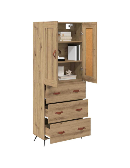 Credenza con cassetto Rovere artigianale 69,5 x 34 x 180 cm