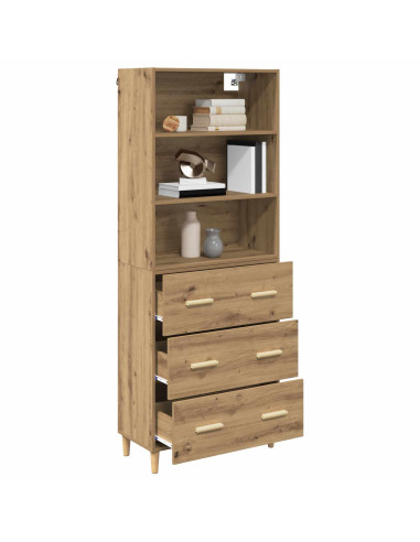 Credenza con cassetto Rovere artigianale 69,5 x 32,5 x 180 cm