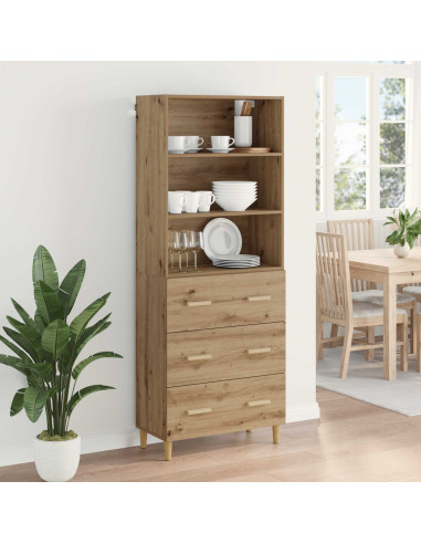 Credenza con cassetto Rovere artigianale 69,5 x 32,5 x 180 cm