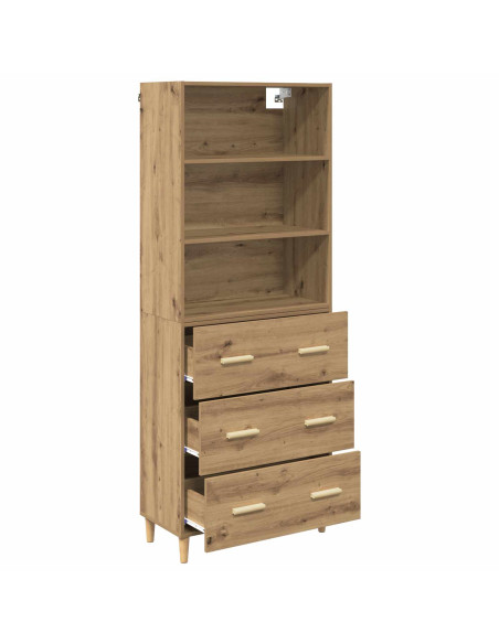 Credenza con cassetto Rovere artigianale 69,5 x 32,5 x 180 cm