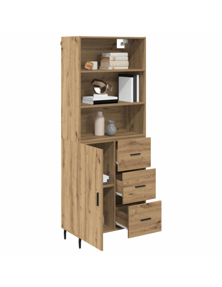 Credenza con cassetto Rovere artigianale 69,5 x 34 x 180 cm