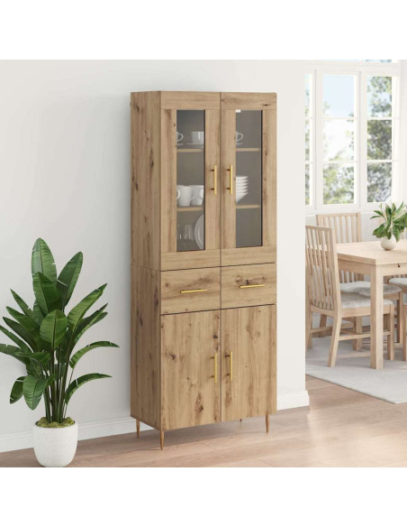 Credenza 2 pcs Rovere artigianale Legno multistrato