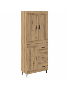 Credenza 2 pcs Rovere artigianale Legno multistrato 2