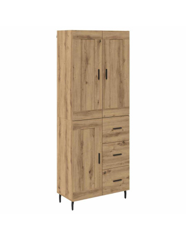 Credenza 2 pcs Rovere artigianale Legno multistrato
