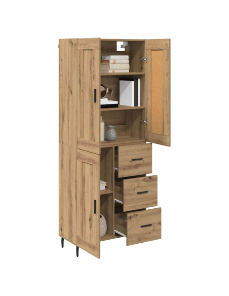 Credenza 2 pcs Rovere artigianale Legno multistrato