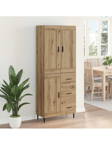 Credenza 2 pcs Rovere artigianale Legno multistrato